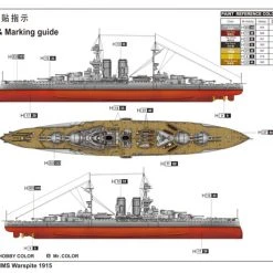05780 | Trumpeter 1/700 HMS Warspite 1915 Battleship Plastic Model Kit -Mini Crafters Store TRU 05780 57 1200x800 1