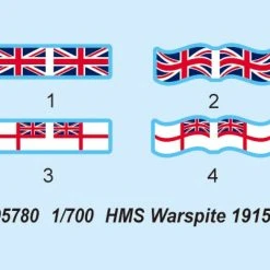 05780 | Trumpeter 1/700 HMS Warspite 1915 Battleship Plastic Model Kit -Mini Crafters Store TRU 05780 58 1200x800 1