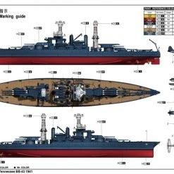 05781 | Trumpeter 1/700 USS Tennessee BB-43 1941 Battleship Plastic Model Kit -Mini Crafters Store TRU 05781 54 1200x800 1