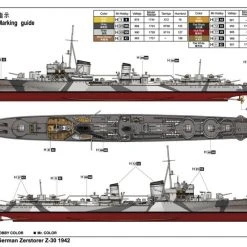 05788 | Trumpeter 1/700 German Zerstorer Z-30 1942 Destroyer Plastic Model Kit -Mini Crafters Store TRU 05788 52 1200x800 1