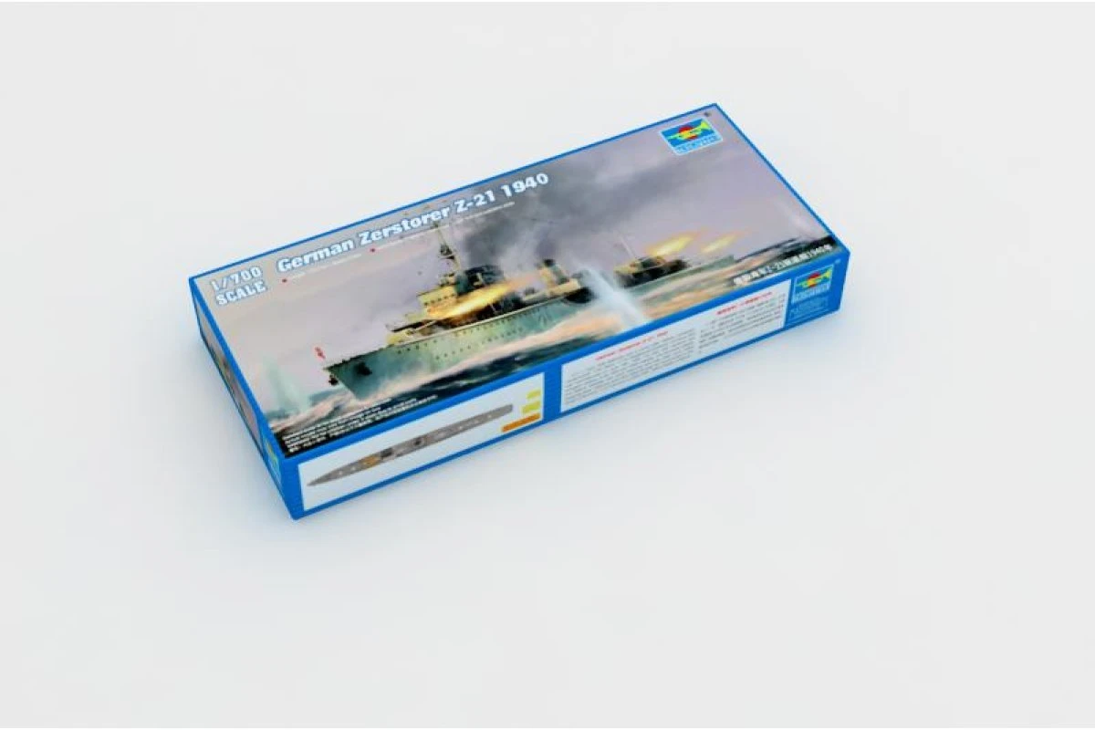 05792 | Trumpeter 1/700 Zerstorer Z-21 1940 Destroyer Plastic Model Kit 9 05792 | Trumpeter 1/700 Zerstorer Z-21 1940 Destroyer Plastic Model Kit - Image 7