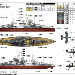 05794 | Trumpeter 1/700 HMS Queen Elizabeth 1941 Battleship Plastic Model Kit -Mini Crafters Store TRU 05794 55 1200x800 1