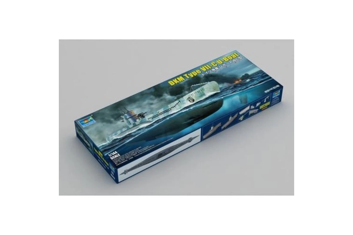 05912 | Trumpeter 1/144 DKM Navy Type VII-C U-Boat Scaled Plastic Model Kit 4 05912 | Trumpeter 1/144 DKM Navy Type VII-C U-Boat Scaled Plastic Model Kit - Image 2