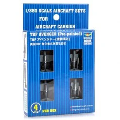 06408 | Trumpeter 1/350 TBF Avenger Bomber (Pre-Painted) Aircraft Sets (4Pcs) Scaled Plastic Model Kit