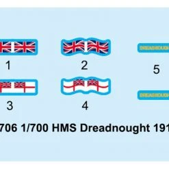 06704 | Trumpeter 1/700 HMS Dreadnought 1907 Battleship Plastic Model Kit -Mini Crafters Store TRU 06704 67 1200x800 1