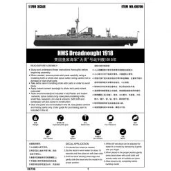 06704 | Trumpeter 1/700 HMS Dreadnought 1907 Battleship Plastic Model Kit -Mini Crafters Store TRU 06704 68 1200x800 1