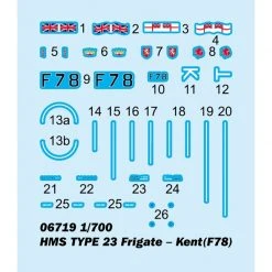 06719 | Trumpeter 1/700 British Royal Navy HMS Type 23 Kent (F78) Frigate Scaled Plastic Model Kit 11 06719 | Trumpeter 1/700 British Royal Navy HMS Type 23 Kent (F78) Frigate Scaled Plastic Model Kit -Mini Crafters Store TRU 06719 02 1200x800 1