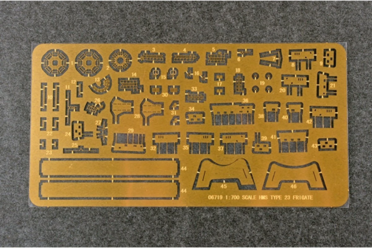 06719 | Trumpeter 1/700 British Royal Navy HMS Type 23 Kent (F78) Frigate Scaled Plastic Model Kit 9 06719 | Trumpeter 1/700 British Royal Navy HMS Type 23 Kent (F78) Frigate Scaled Plastic Model Kit - Image 7