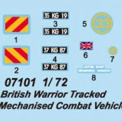 07101 | Trumpeter 1/72 British Warrior Tank Scaled Plastic Model Kit -Mini Crafters Store TRU 07101 53 1200x800 1