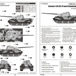 07123 | Trumpeter 1/72 German E-50 (50-75 Tons/Standardpanzer) Tank W/ 107mm Zis-6 Scaled Plastic Model Kit -Mini Crafters Store TRU 07123 57 1200x800 1