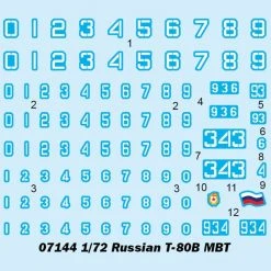 07144 | Trumpeter 1/72 Russian T-80B Main Battle Tank Scaled Plastic Model Kit -Mini Crafters Store TRU 07144 57 1200x800 1