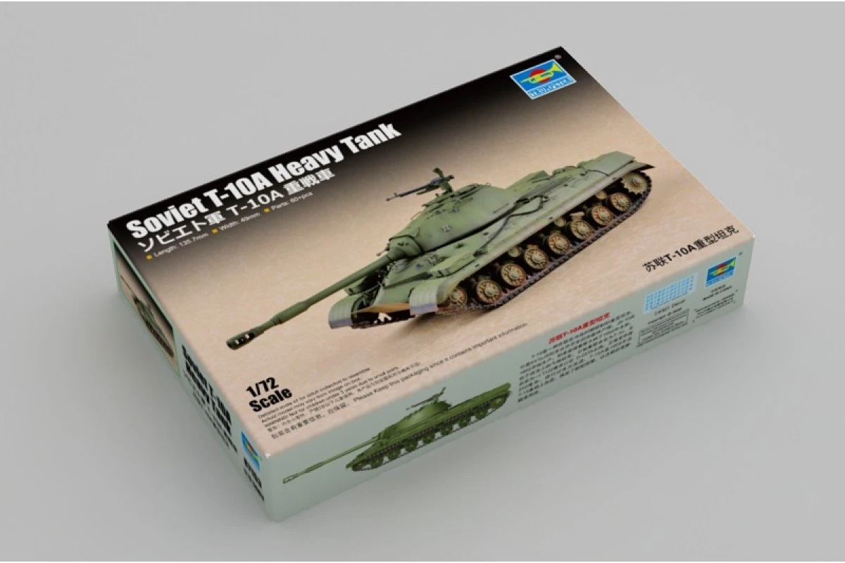 07153 | Trumpeter 1/72 Soviet Army T-10A Heavy Tank Scaled Plastic Model Kit 4 07153 | Trumpeter 1/72 Soviet Army T-10A Heavy Tank Scaled Plastic Model Kit - Image 2