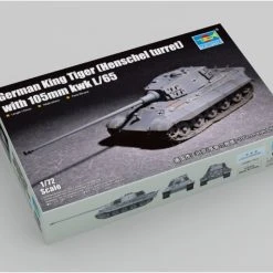 07160 | Trumpeter 1/72 German King Tiger Tank W/ 105mm Kwk L/65 Scaled Plastic Model Kit -Mini Crafters Store TRU 07160 54 1200x800 1