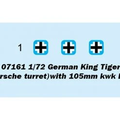 07161 | Trumpeter 1/72 German King Tiger Porsche Turret Tank W/ 105mm Kwk L/68 Scaled Plastic Model Kit -Mini Crafters Store TRU 07161 03 1200x800 1