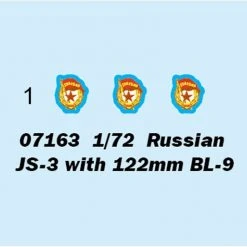 07163 | Trumpeter 1/72 Russian JS-3 W/ 122mm BL-9 Tank Scaled Plastic Model Kit -Mini Crafters Store TRU 07163 57 1200x800 1