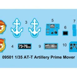 09501 | Trumpeter 1/35 Russian AT-T Artillery Prime Mover Tractor Scaled Plastic Model Kit -Mini Crafters Store TRU 09501 52 1200x800 1