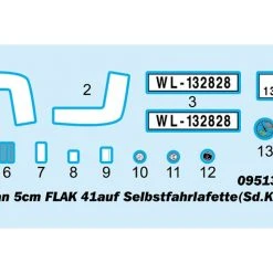 09513 | Trumpeter 1/35 German 5cm FLAK 41auf Selbstfahrlafette(Sd.Kfz.7/2) Scaled Plastic Model Kit -Mini Crafters Store TRU 09521 02 1200x800 1