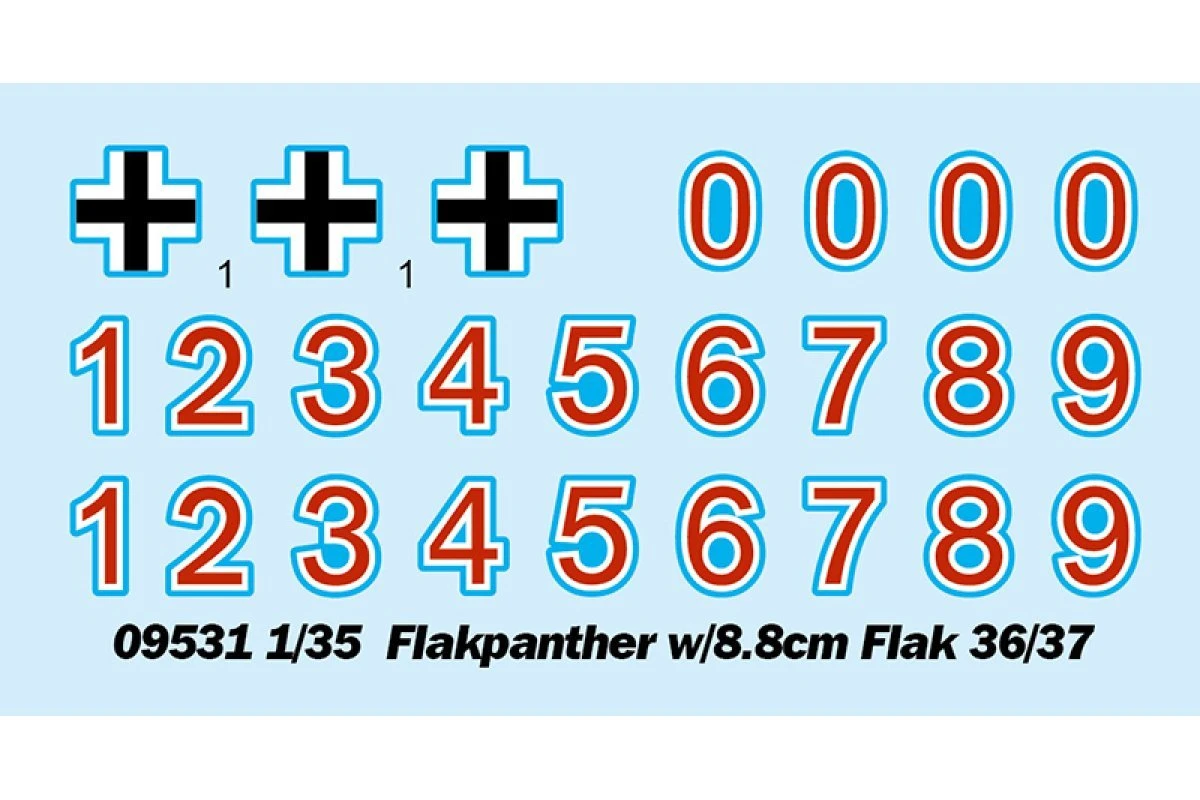 09531 | Trumpeter 1/35 Flak Panther "Flugabwehrkanone" Flak 88mm 36/37 Armoured Vehicle Scaled Plastic Model Kit 4 09531 | Trumpeter 1/35 Flak Panther "Flugabwehrkanone" Flak 88mm 36/37 Armoured Vehicle Scaled Plastic Model Kit - Image 2
