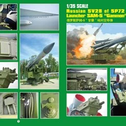 09550 | Trumpeter 1/35 Russian 5V28 Of 5P72 Launcher SAM-5 Scaled Plastic Model Kit -Mini Crafters Store TRU 09550 12 1200x800 1