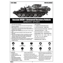 Trumpeter 09553 | Tamiya 1/35 Russian BREM-1 Armoured Recovery Vehicle Scaled Plastic Model Kit -Mini Crafters Store TRU 09553 17 1200x800 1