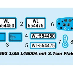 09593 | Trumpeter 1/35 L4500A Mit 3.7cm Flak 37 Scaled Plastic Model Kit 9 09593 | Trumpeter 1/35 L4500A Mit 3.7cm Flak 37 Scaled Plastic Model Kit -Mini Crafters Store TRU 09593 07 1200x800 1