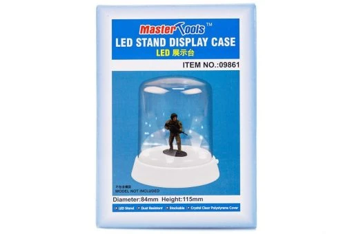 09861 | Trumpeter Model Plastic Display Case 84x115mm W/ LED -Mini Crafters Store TRU 09861 00 1200x800 1