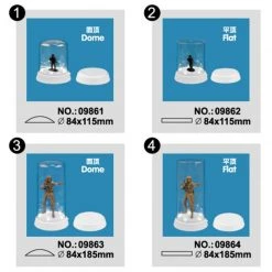 09861 | Trumpeter Model Plastic Display Case 84x115mm W/ LED -Mini Crafters Store TRU 09861 52 1200x800 1