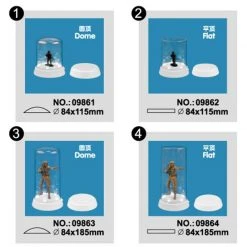 09862 | Trumpeter Model Plastic Display Case 84x115mm W/ LED -Mini Crafters Store TRU 09862 52 1200x800 1