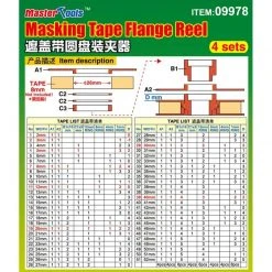 09978 | Trumpeter Masking Tape Flange Reel - 4 Sets -Mini Crafters Store TRU 09978 04 1200x800 1